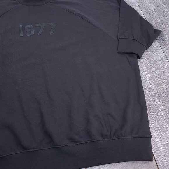 Essentials Fear Of God Sweatshirt Womens XL Black Fade 3/4 Sleeve Oversized Mock - Picture 5 of 9